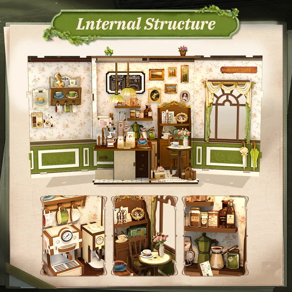 Sunny Cafe with terrace in Miniature House Kit