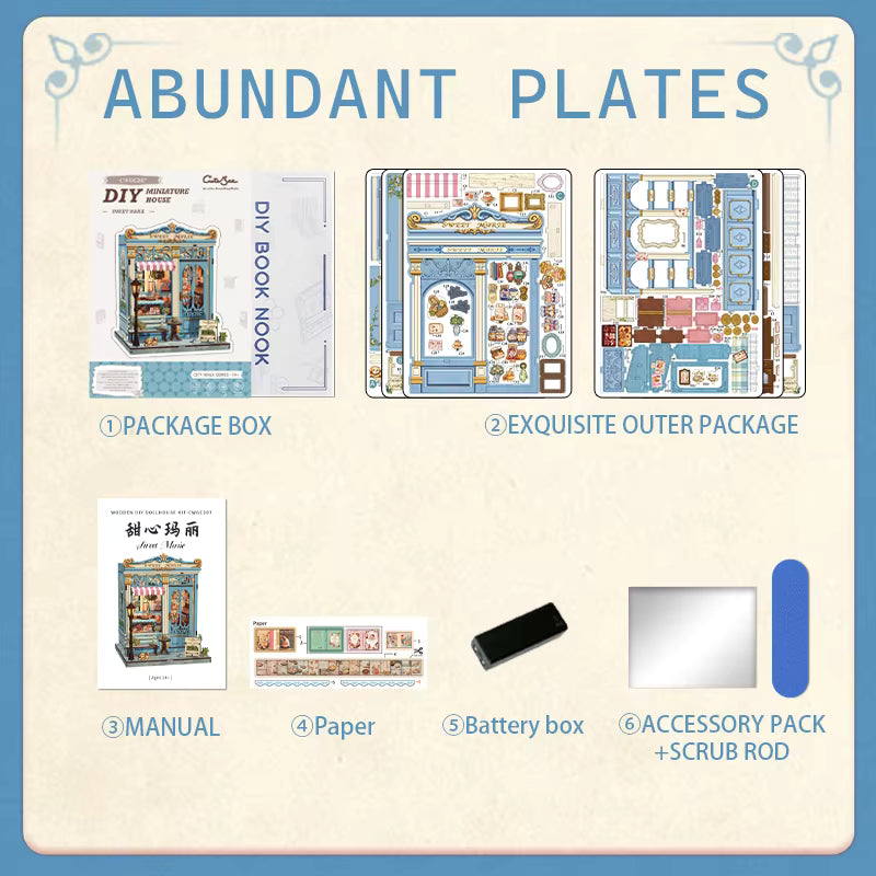 French pastry shop in Book Nook kit