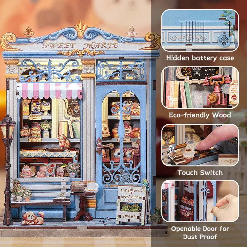 French pastry shop in Book Nook kit