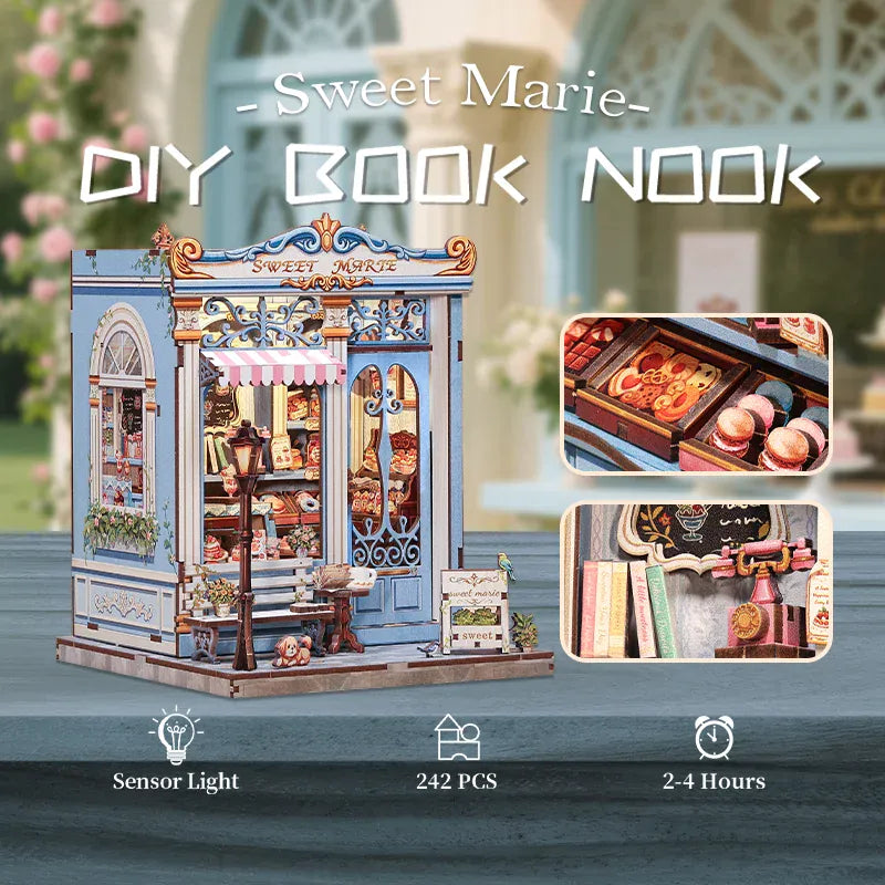 French pastry shop in Book Nook kit