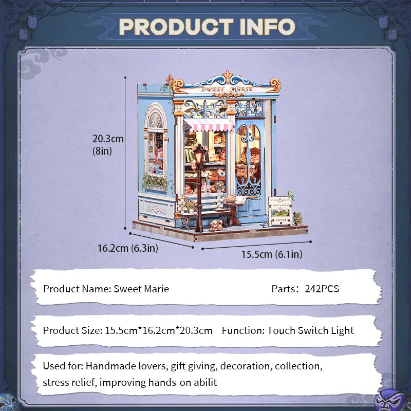 French pastry shop in Book Nook kit