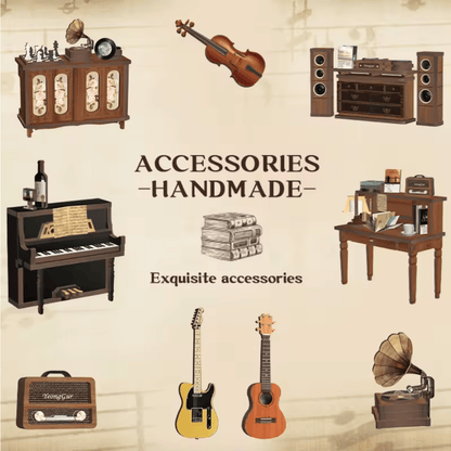 Vintage Music Studio in DIY Book Nook Kit