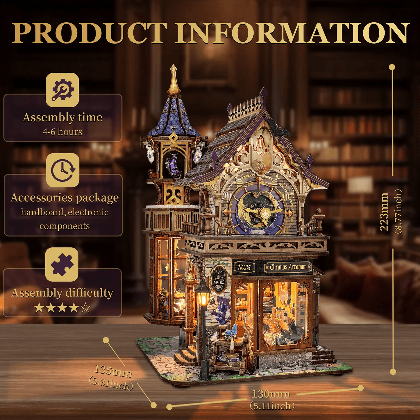 Time Magic Club Miniature House - Magic Clock | 365 pcs