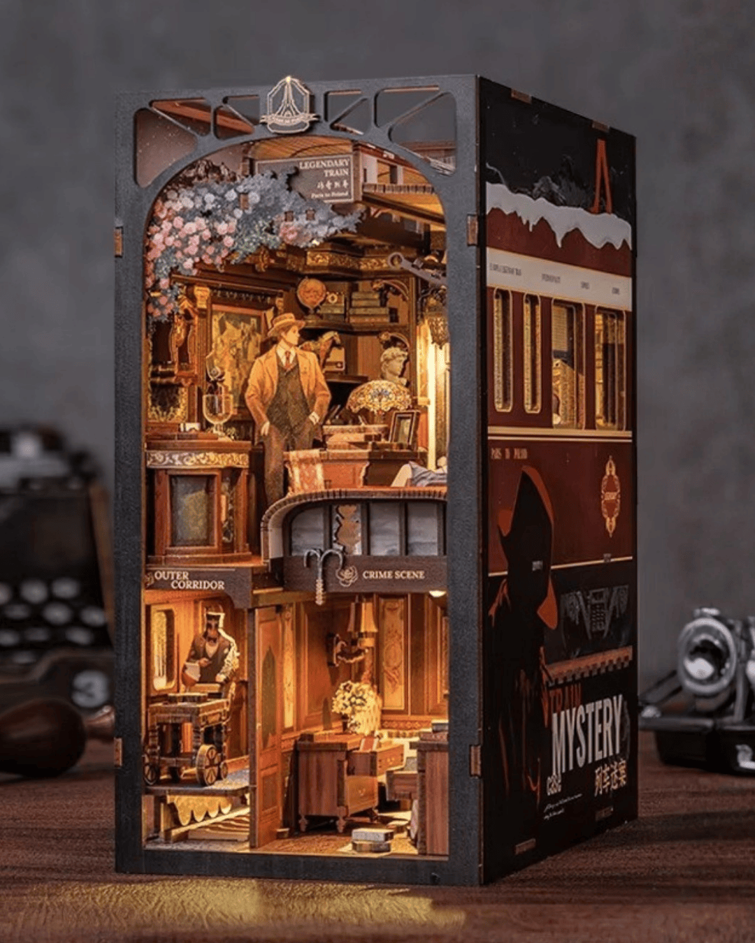 Mystery Train Book Nook "Murder on the Orient Express" Style