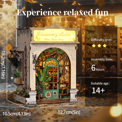 White Blossomary Atelier Book Nook - kit info